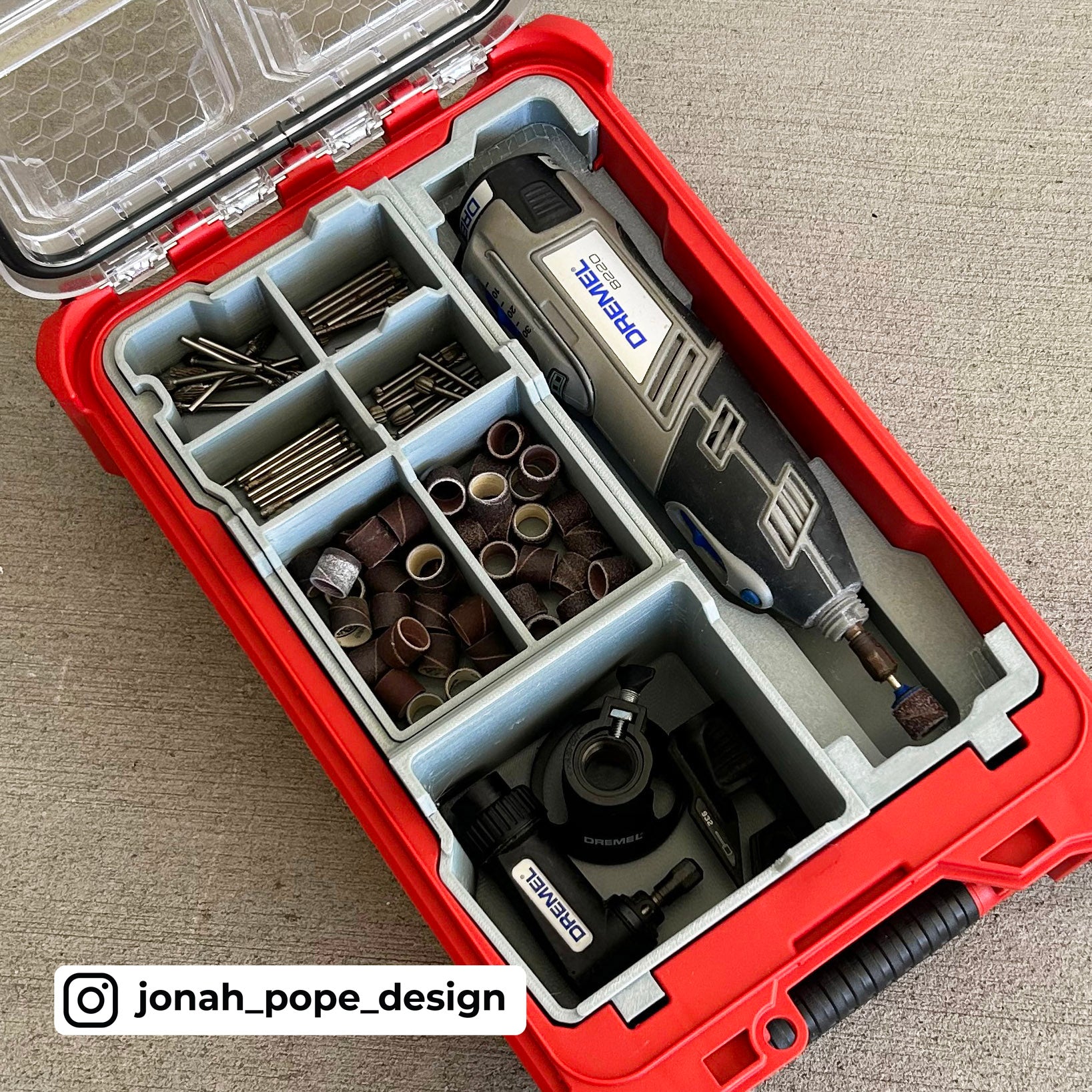 Milwaukee Dremel 8220 Insert for Compact Organiser By Jonah Pope Desig –  Tradie Mods