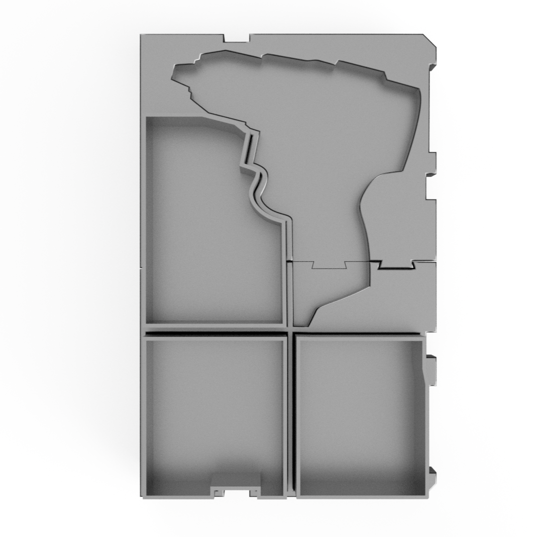 Milwaukee Packout 3-Drawer Tool Box Insert for Hammer Drill Driver by Stackout3D