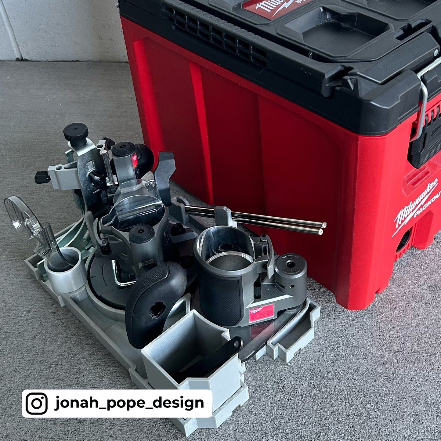M18 Router Insert for Packout Compact Tool Box By Jonah Pope Design