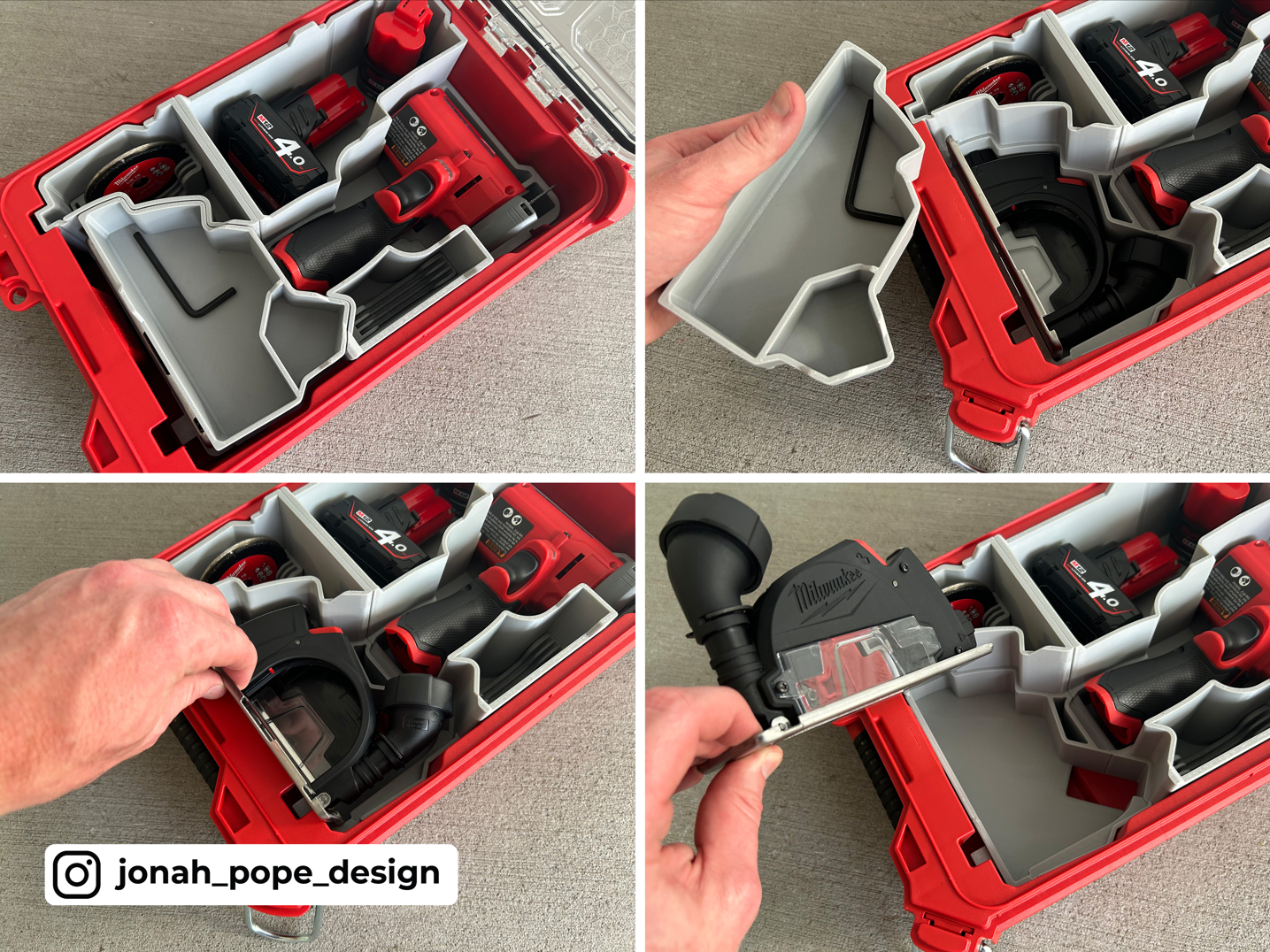 M12 Cutoff Tool Storage For Compact Organizer By Jonah Pope Design