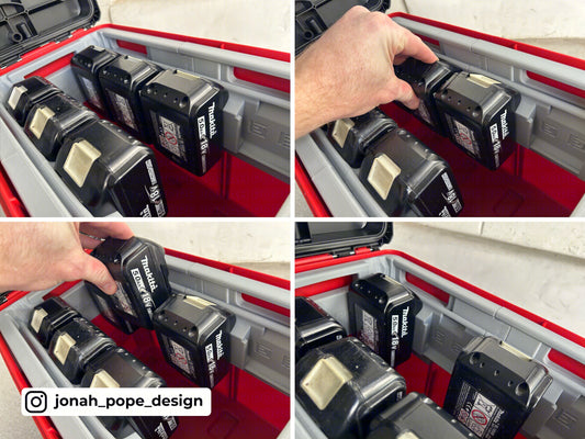 Makita battery insert for Packout Compact Tool Box by Jonah Pope Design