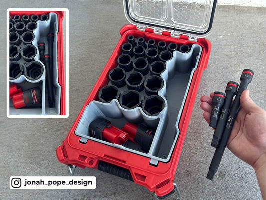Shockwave SAE socket set insert for Compact Organiser by Jonah Pope Design