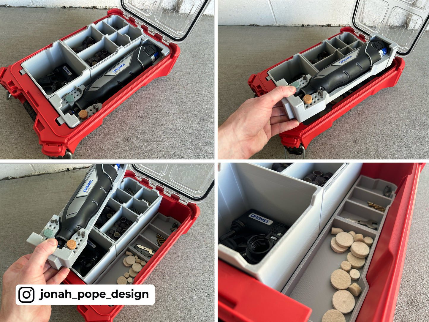 Dremel 8240 insert for Compact Organiser by Jonah Pope Design