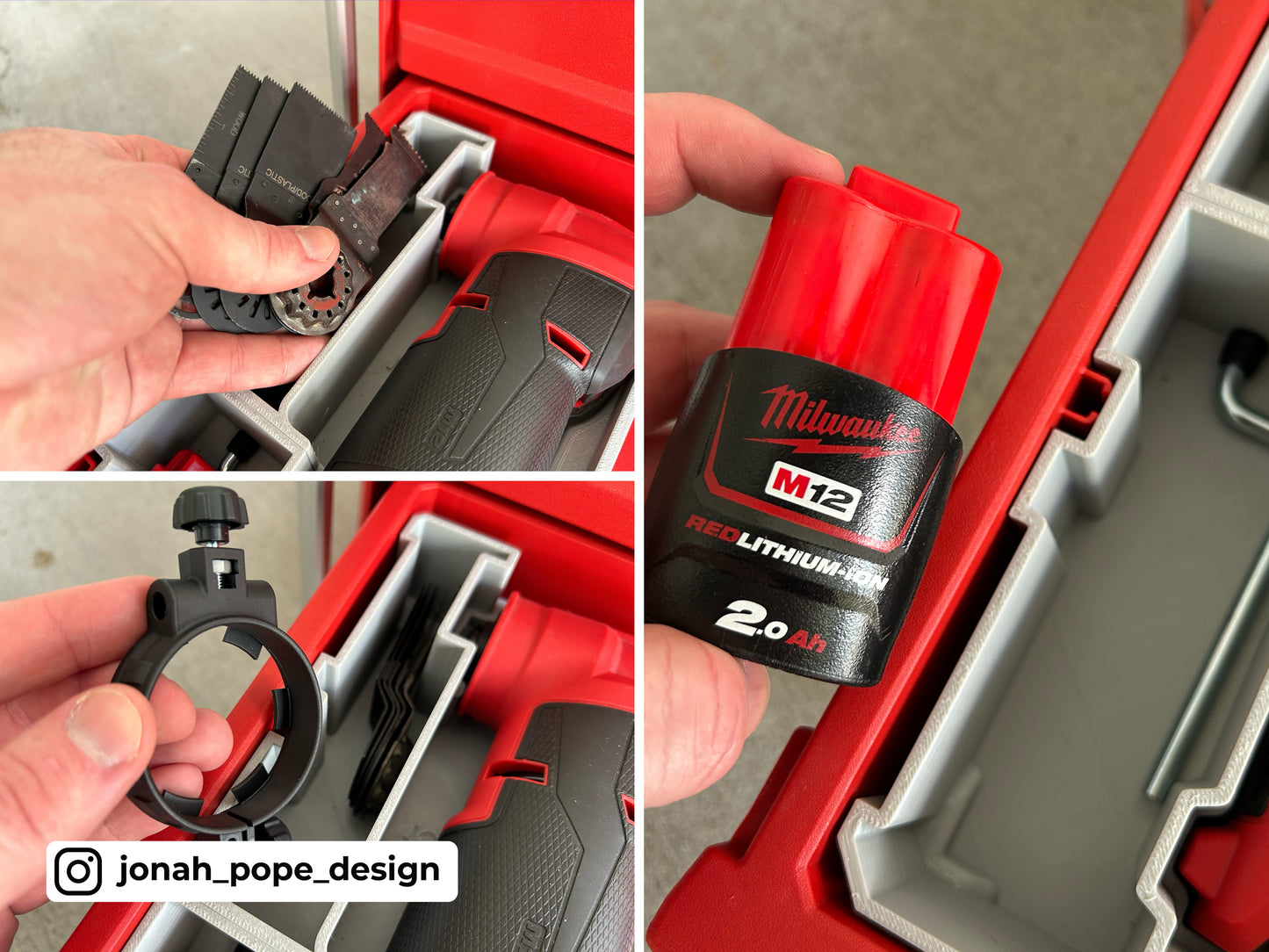 M12 Multitool Fuel for Milwaukee Packout 2/3 Draw By Jonah Pope Design