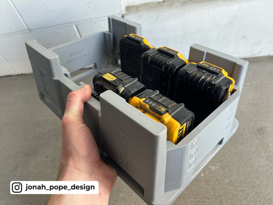 Dewalt 18V XR battery insert for Packout Compact Tool Box by Jonah Pope Design