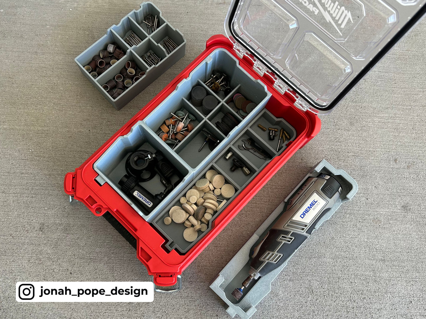 Milwaukee Dremel 8220 Insert for Compact Organiser By Jonah Pope Design
