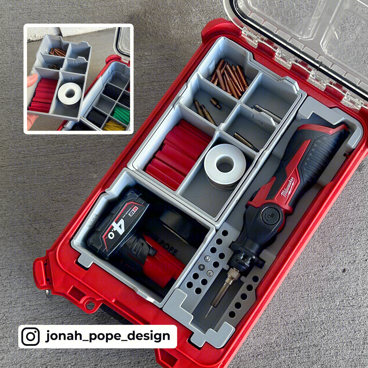 M12 Soldering Iron Insert for Compact Organiser by Jonah Pope Design