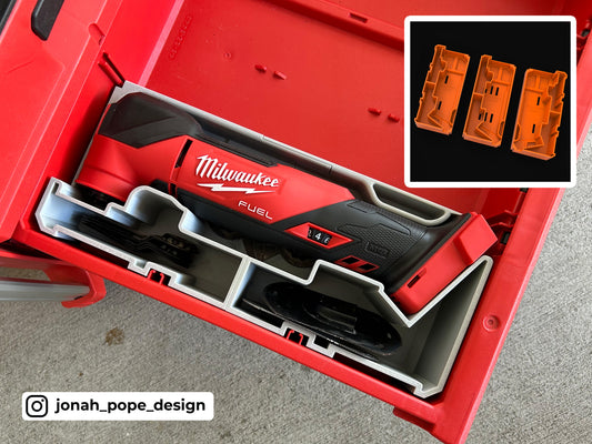 M18 Multi-tool Fuel insert for Milwaukee Packout 2/3 Draw By Jonah Pope Design