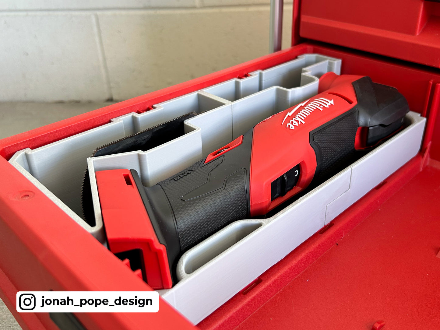 M18 Multi-tool Fuel insert for Milwaukee Packout 2/3 Draw By Jonah Pope Design