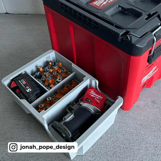 M18 Router Insert for Packout Compact Tool Box By Jonah Pope Design
