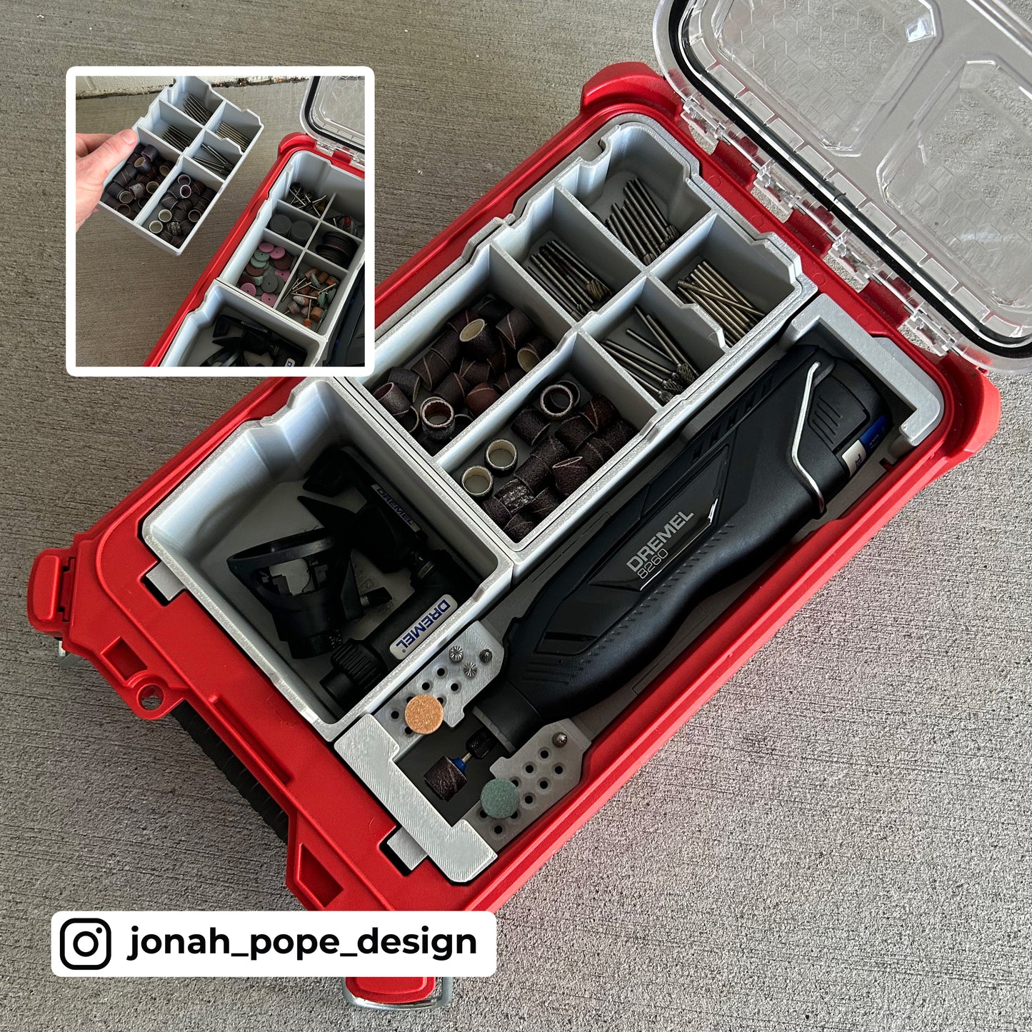 Dremel 8260 insert for Compact Organiser by Jonah Pope Design