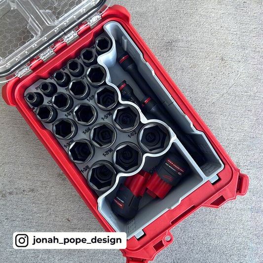 Shockwave SAE socket set insert for Compact Organiser by Jonah Pope Design