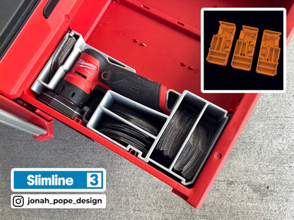 M12 Orbital Detail Sander Drawer insert by Jonah Pope Design