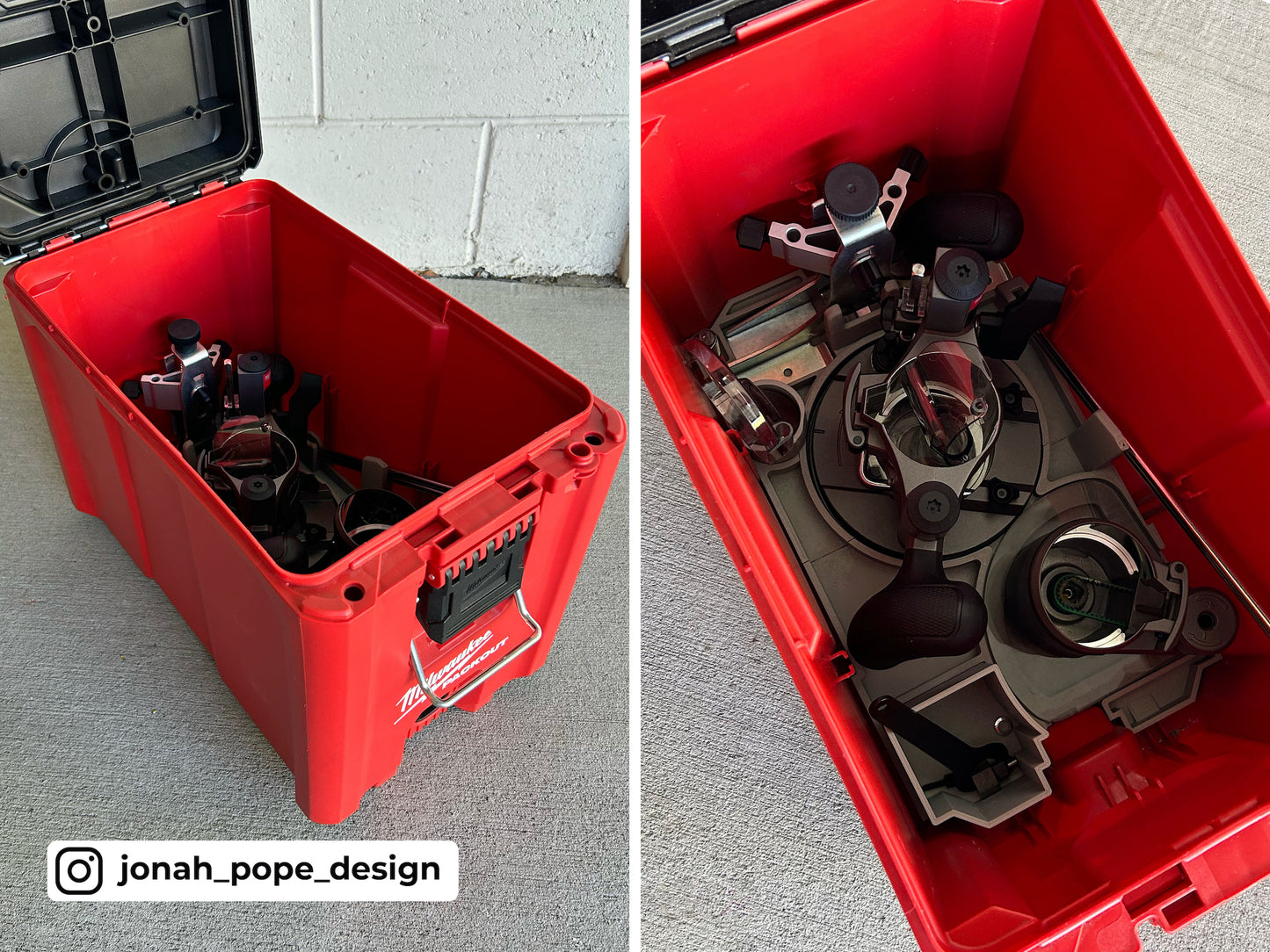 M18 Router Insert for Packout Compact Tool Box By Jonah Pope Design