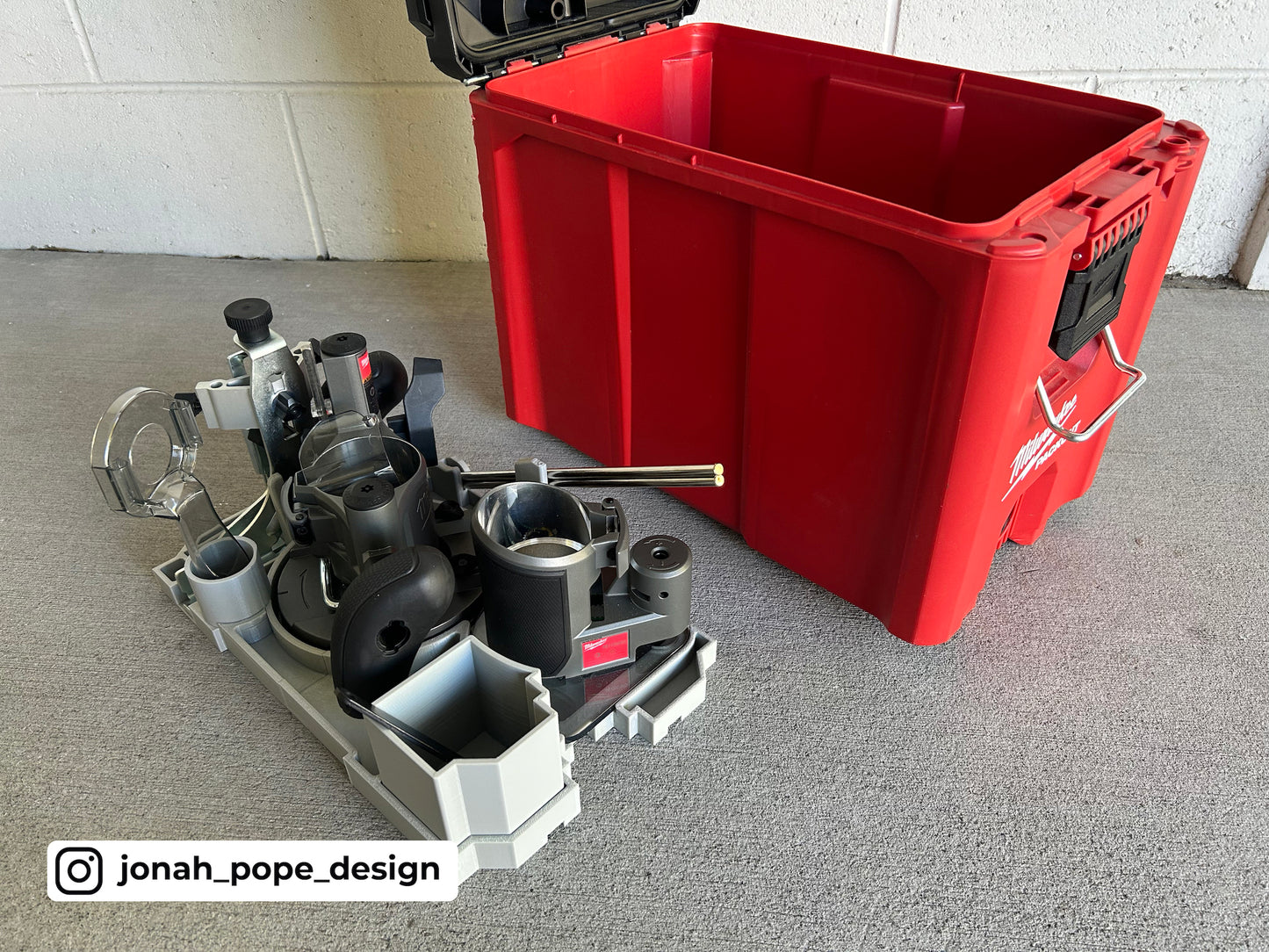 M18 Router Insert for Packout Compact Tool Box By Jonah Pope Design