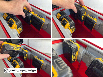 Dewalt 18V XR battery insert for Packout Compact Tool Box by Jonah Pope Design
