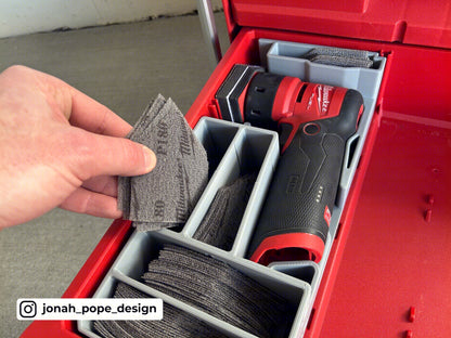 M12 Orbital Detail Sander Drawer insert by Jonah Pope Design