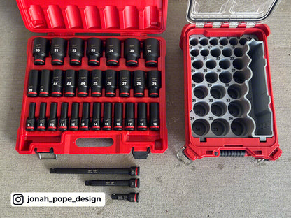 Shockwave METRIC socket set insert for Compact Organiser by Jonah Pope Design