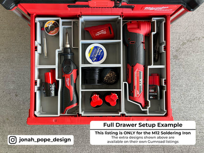 M12 Soldering Iron insert for Milwaukee Packout 2/3 Draw By Jonah Pope Design