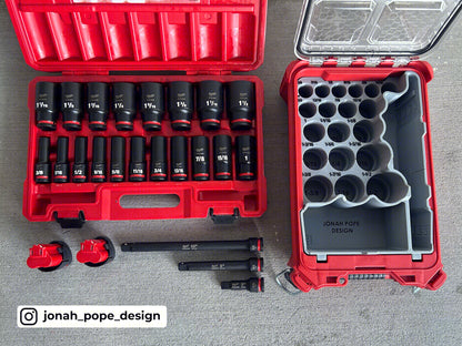 Shockwave SAE socket set insert for Compact Organiser by Jonah Pope Design