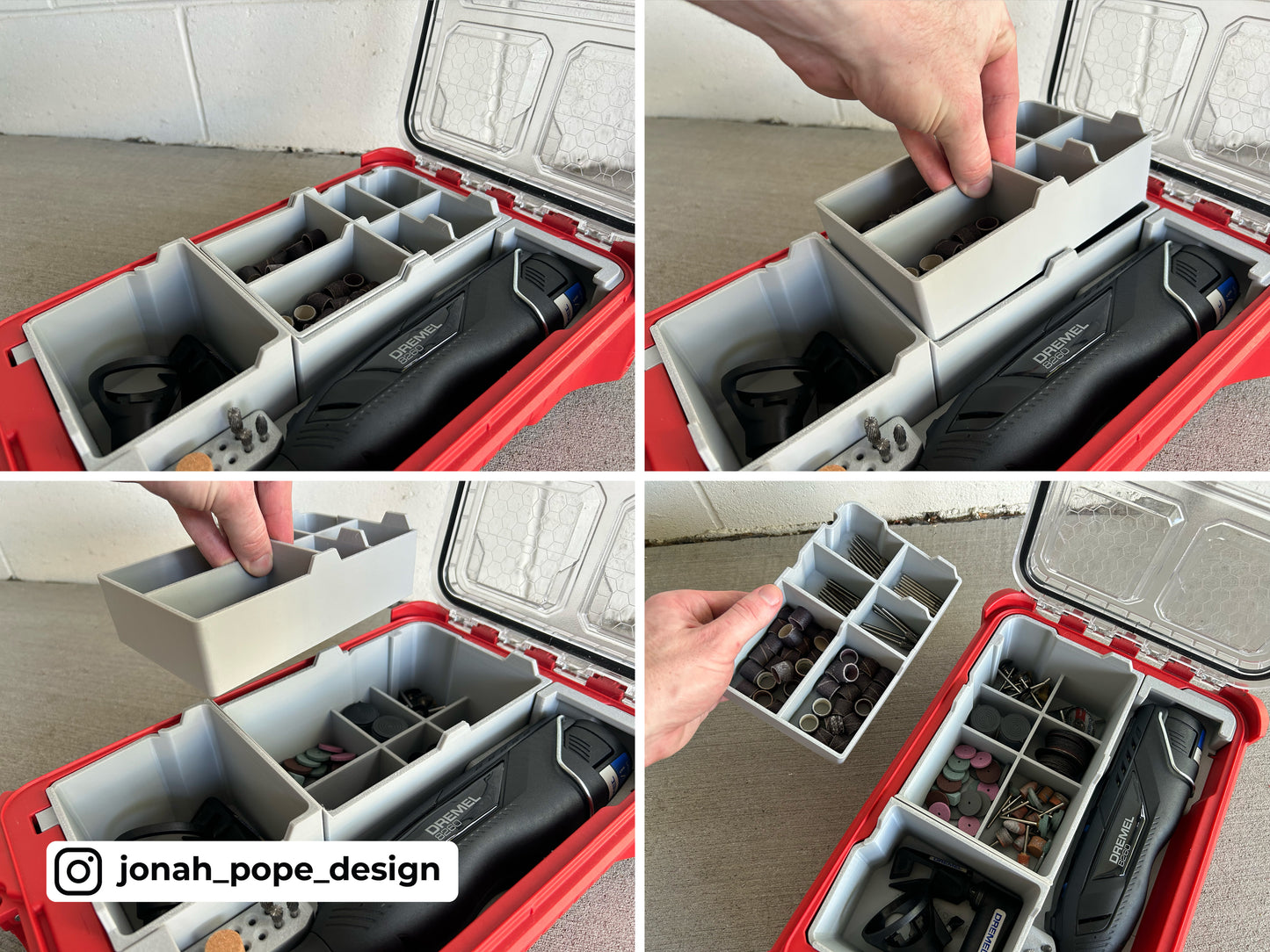 Dremel 8260 insert for Compact Organiser by Jonah Pope Design