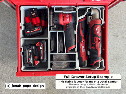 M12 Orbital Detail Sander Drawer insert by Jonah Pope Design