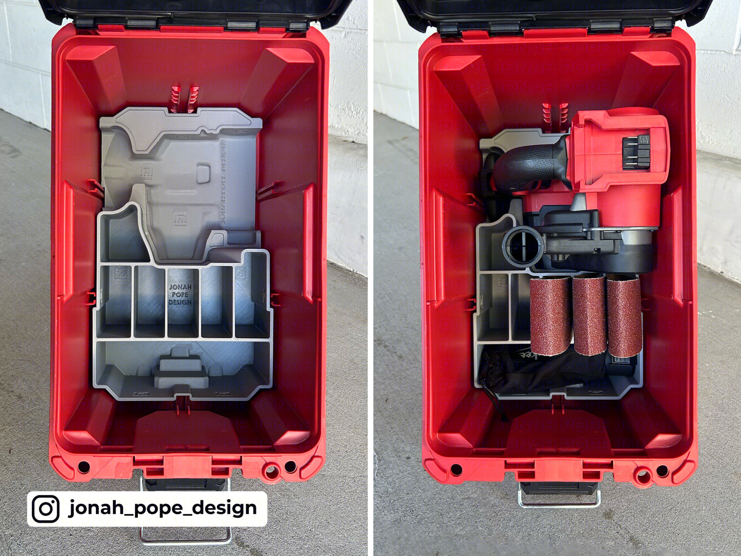 M18 Belt sander insert for Packout Compact Tool Box by Jonah Pope Design