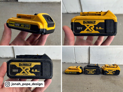 Dewalt 18V XR battery insert for Packout Compact Tool Box by Jonah Pope Design