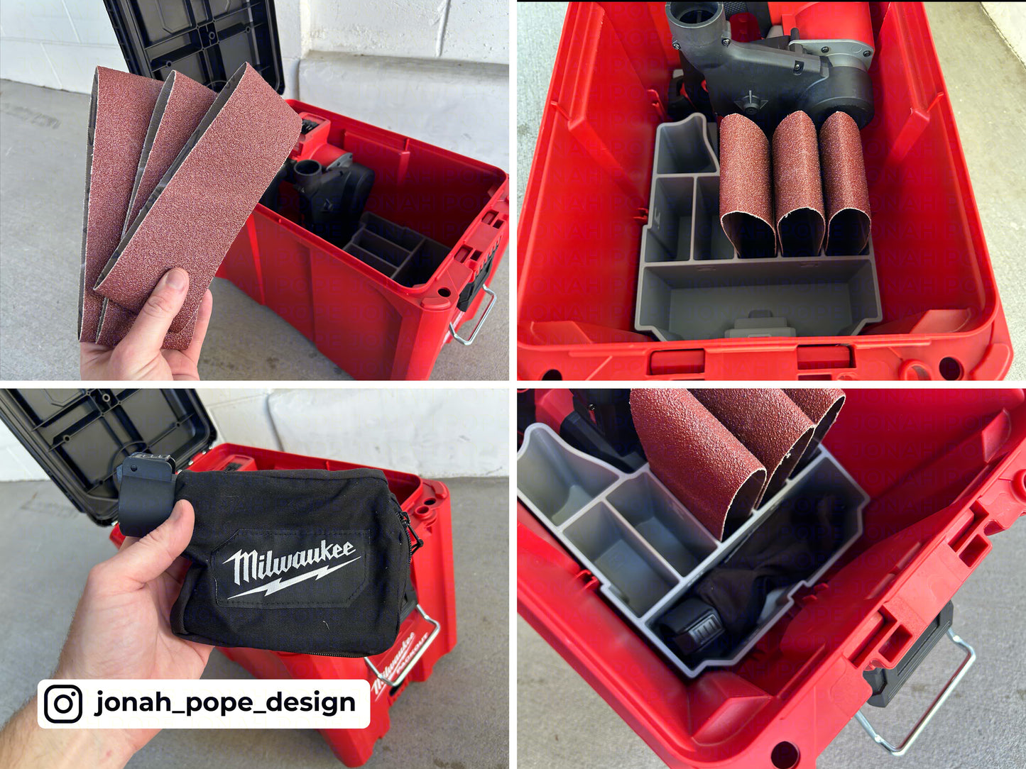 M18 Belt sander insert for Packout Compact Tool Box by Jonah Pope Design