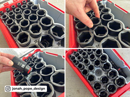 Shockwave METRIC socket set insert for Compact Organiser by Jonah Pope Design
