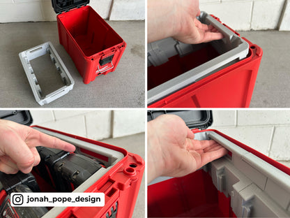M18 Battery Rack Insert for Packout Compact Tool Box By Jonah Pope Design