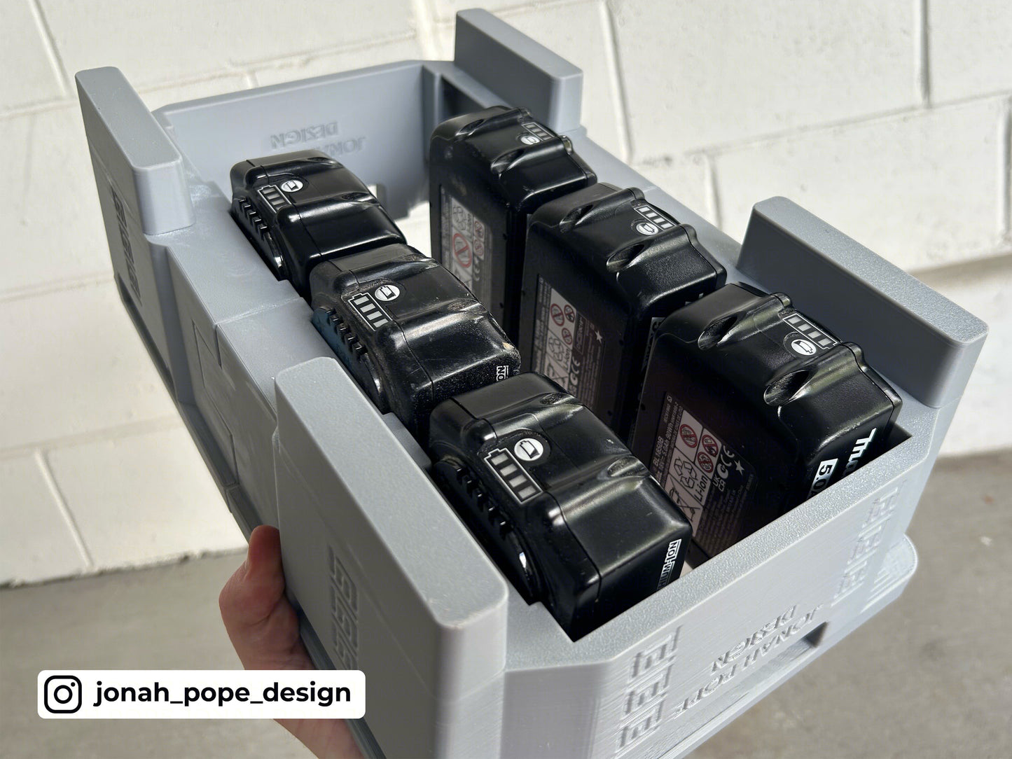 Makita battery insert for Packout Compact Tool Box by Jonah Pope Design