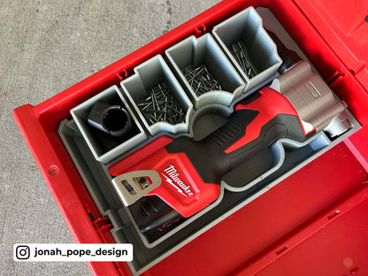 M12 Rivet Gun Draw Insert for Milwaukee Packout 2/3 Draw By Jonah Pope Design