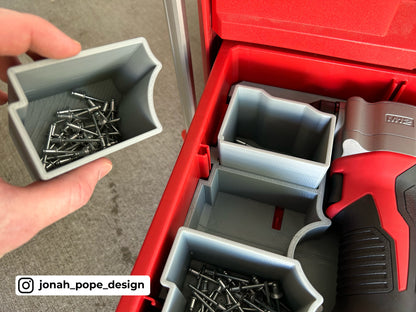 M12 Rivet Gun Draw Insert for Milwaukee Packout 2/3 Draw By Jonah Pope Design