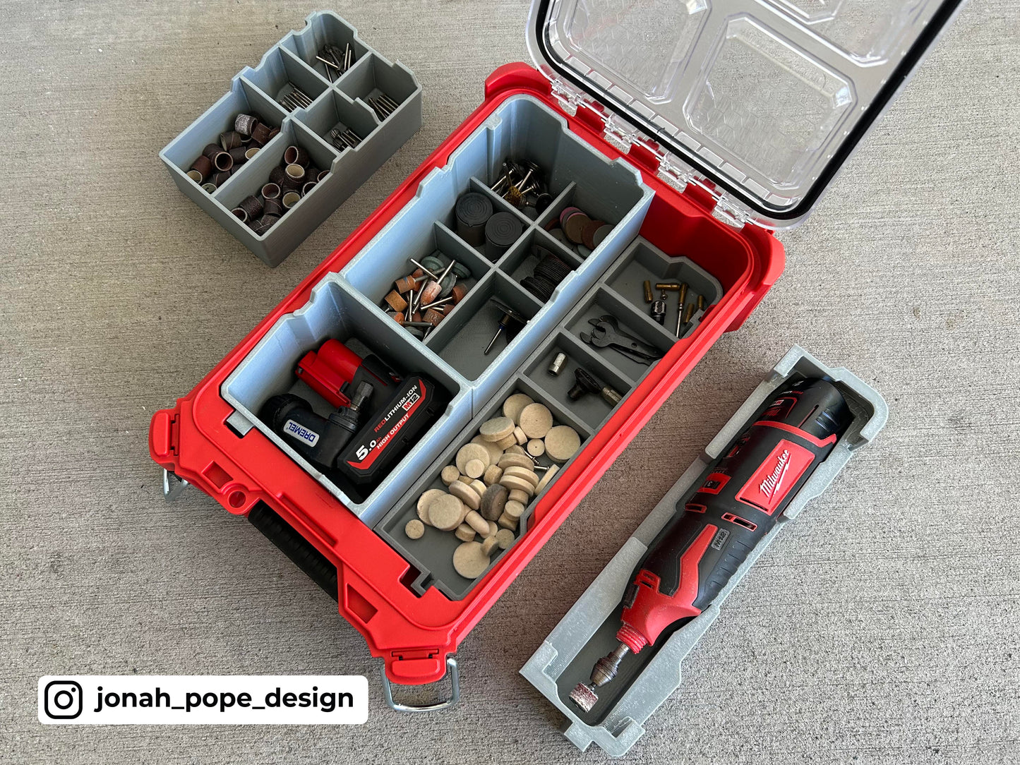 M12 Dremel/Rotary Insert for Compact Organiser By Jonah Pope Design