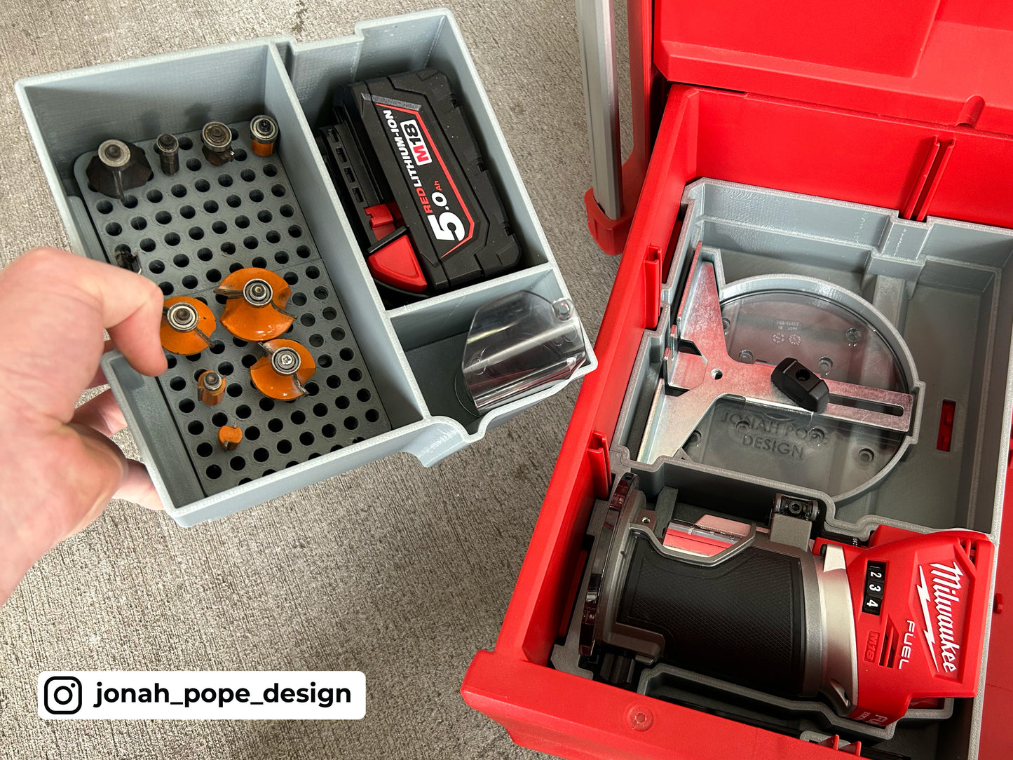 M18 Router Insert For 2/3 Draw By Jonah Pope Design