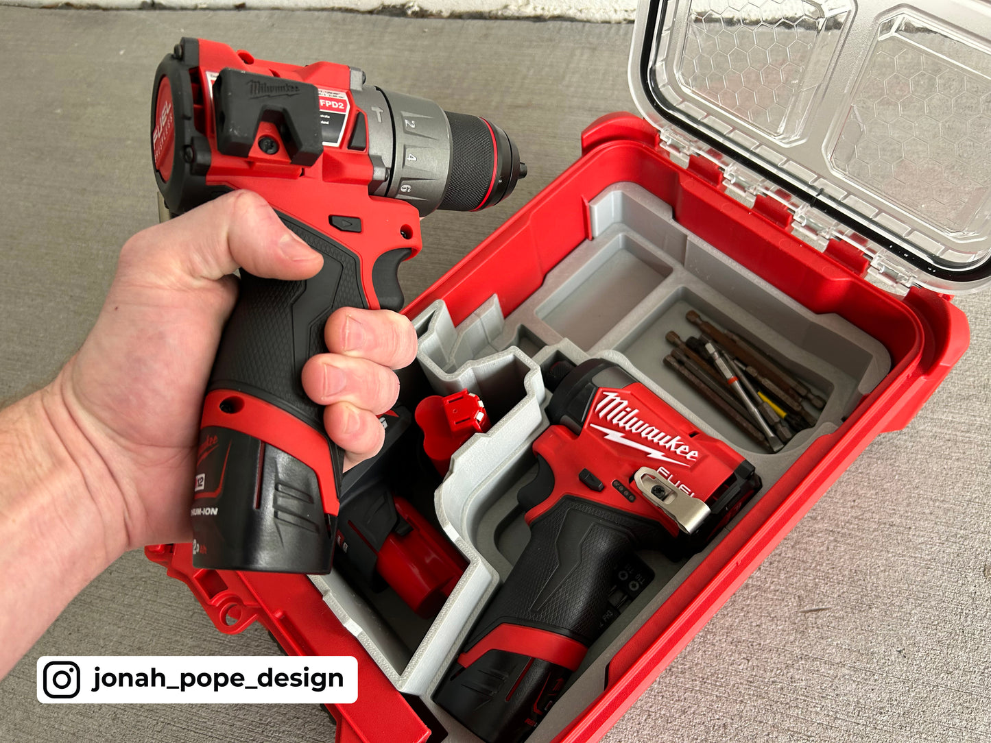 M12 Gen 3 Drill & Impact Insert for Compact Organiser By Jonah Pope Design