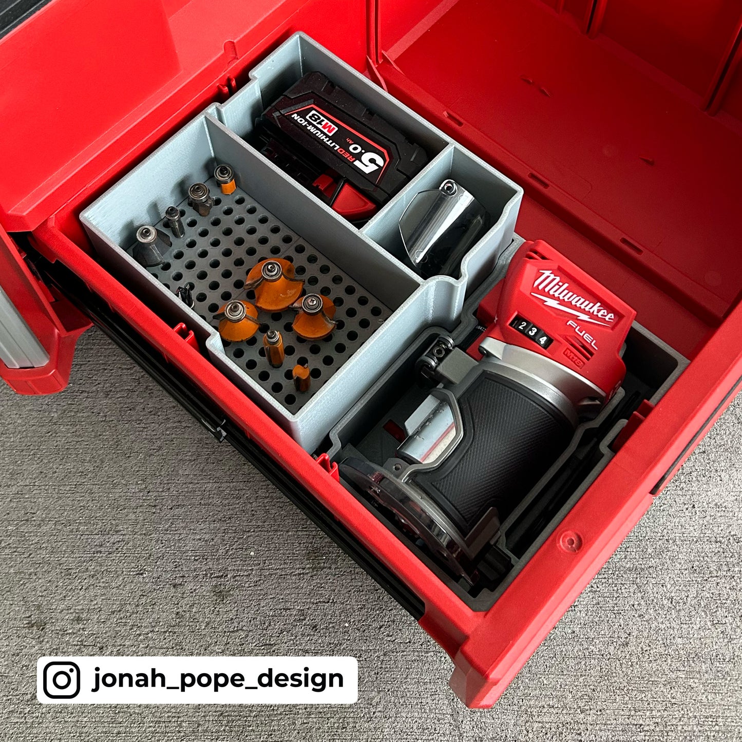 M18 Router Insert For 2/3 Draw By Jonah Pope Design