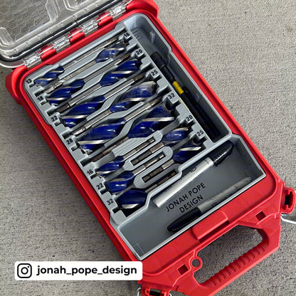 Irwin speedbor set insert for Compact Organiser by Jonah Pope Design