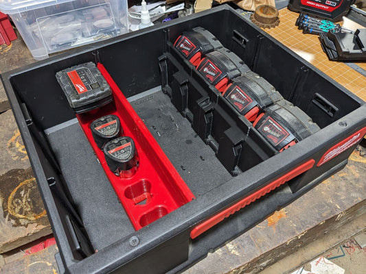 2-Drawer Integrated Storage for M12/M18 Batteries By Louis Hepburn