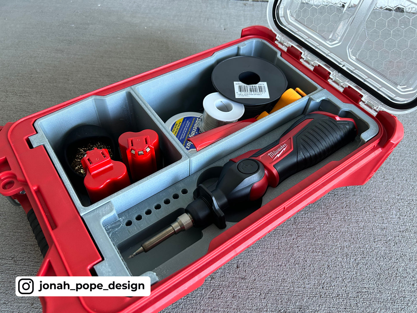 M12 Soldering Iron Storage Insert for Compact Organiser By Jonah Pope Design