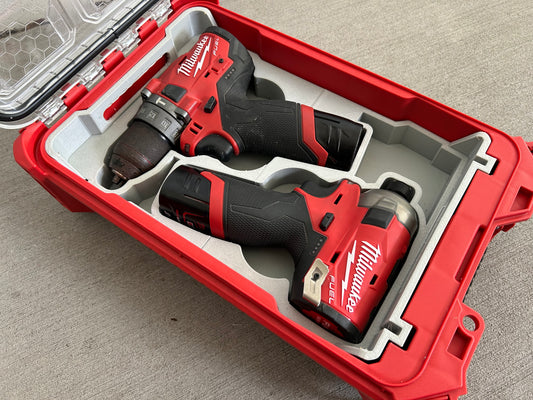 M12 Drill Gen 2 And Impact Surge Driver Storage Insert for Compact Organiser By Jonah Pope Design
