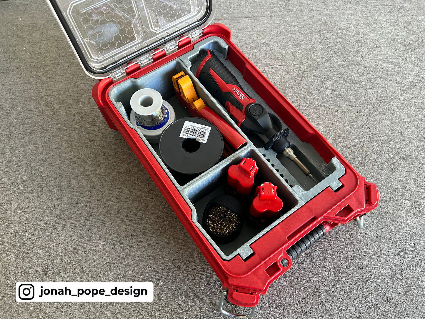 M12 Soldering Iron Storage Insert for Compact Organiser By Jonah Pope Design