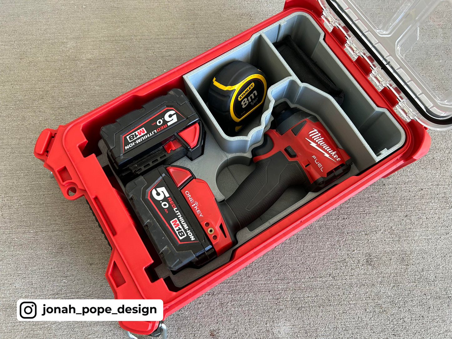 M18 Impact Gen 3 Storage Insert for Compact Organiser By Jonah Pope Design
