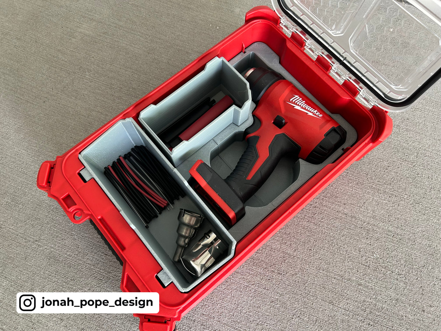 M18 Heat Gun Insert for Compact Organiser By Jonah Pope Design