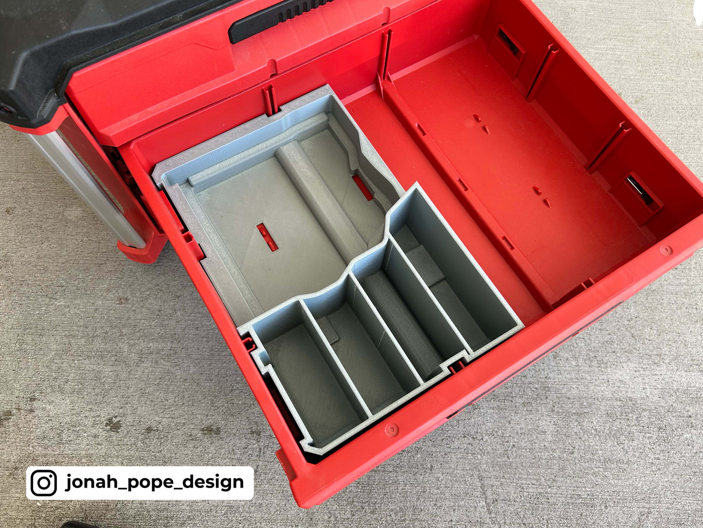 Milwaukee Packout M12 Staple Gun Storage Insert for Milwaukee Packout 2/3 Draw By Jonah Pope Design