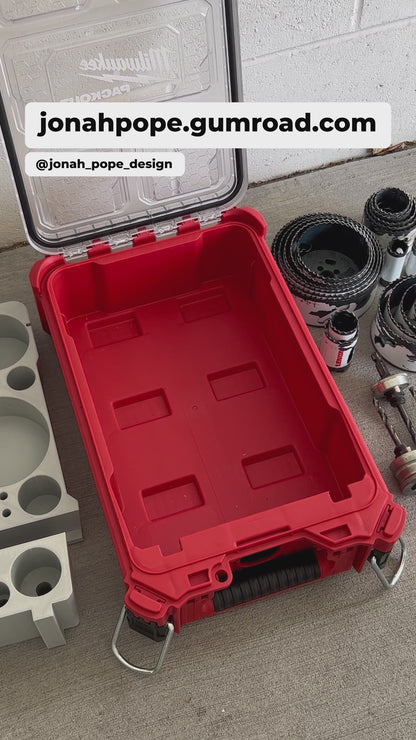 Packout Hole Saw Set Insert for Compact Organiser By Jonah Pope Design